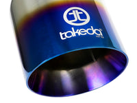 aFe Takeda 304 Stainless Steel Clamp-On Exhaust Tip 2.5in Inlet / 4in Outlet - Blue Flame - Burkken Auto Parts