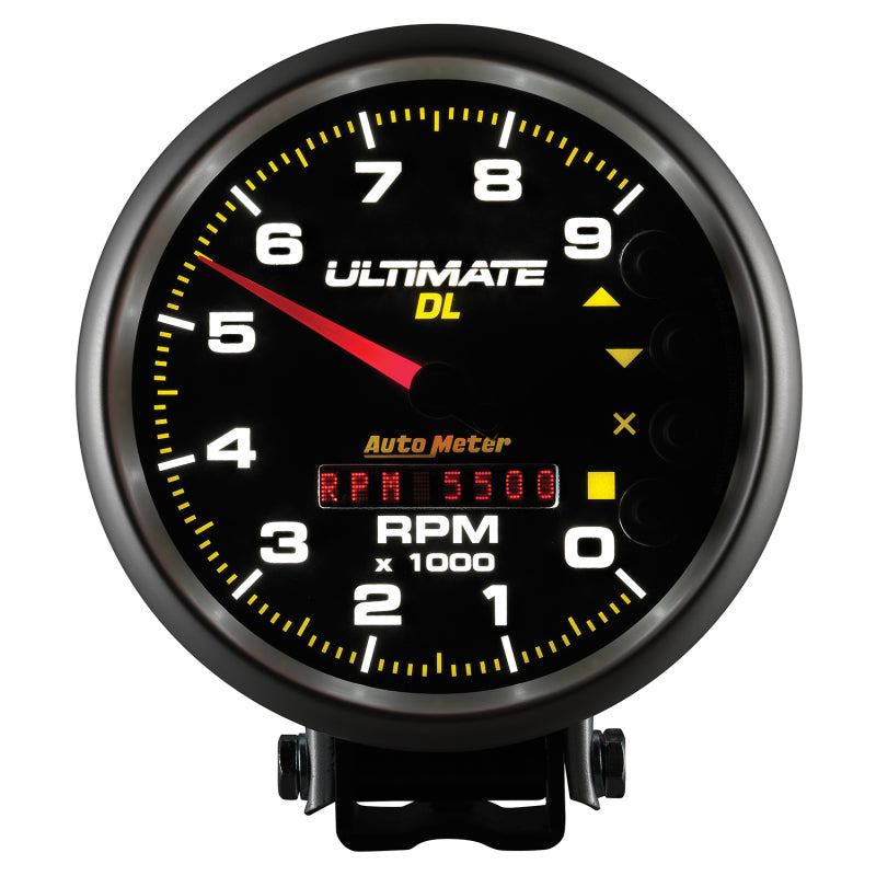 Autometer 5 inch Ultimate DL Playback Tachometer 9000 RPM - Black - Burkken Auto Parts