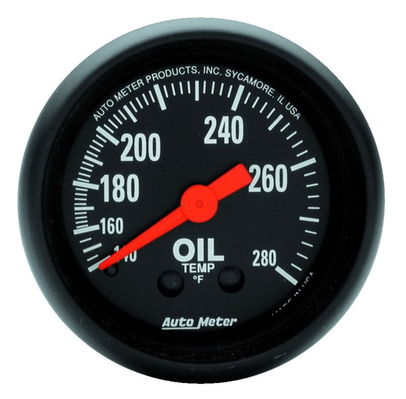 Autometer Z Series 2-1/16in 140-280 Degrees F Mechanical Oil Temperature Gauge - Burkken Auto Parts