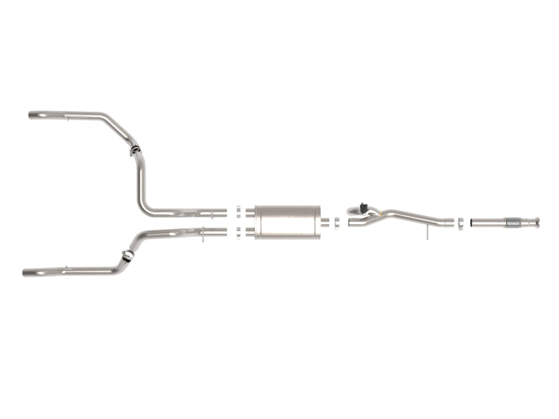 aFe Gemini XV 3in 304 SS Cat-Back Exhaust w/ Cutout 19-21 GM Silverado/Sierra 1500 V8 - Burkken Auto Parts