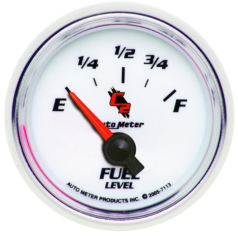 AutoMeter Gauge Fuel Level 2-1/16in. 0 Ohm(e) to 90 Ohm(f) Elec C2 - Burkken Auto Parts