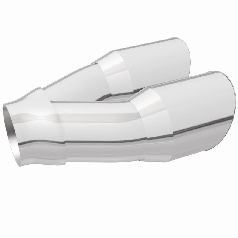 MagnaFlow Double Wall 3in Dual Round Polished Tip 2.25in Inlet - Burkken Auto Parts