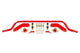 BMR 78-87 G-Body Front Sway Bar Kit - 1.25in Hollow - 2-Hole Adjustable - Red - Burkken Auto Parts