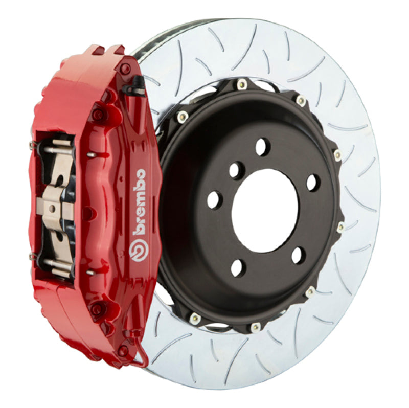 Brembo 99-05 330i (Excl. xDrive) Fr GT BBK 4 Pist Cast 2pc 355x32 2pc Rotor Slotted Type3-Red - Burkken Auto Parts