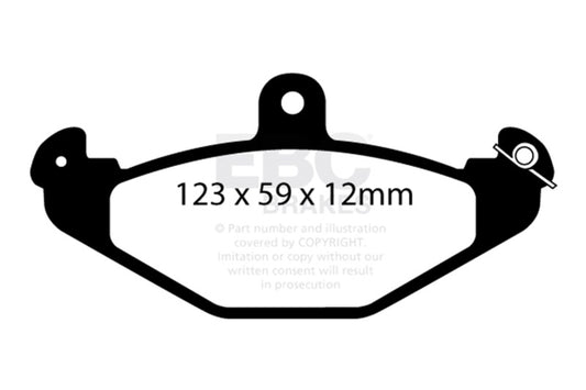 EBC 08+ Lotus 2-Eleven 1.8 Supercharged Redstuff Rear Brake Pads