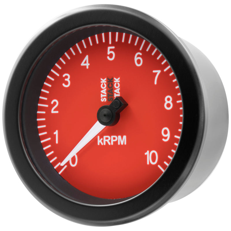 Autometer Stack Sport 88mm 0-10K RPM Tachometer - Red - Burkken Auto Parts