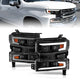 ANZO 19-22 Chevrolet Silverado 1500 LED Proj HL w/Lgt Bar SwBk Seq. Blk w/In. Light - Passenger Side - Burkken Auto Parts