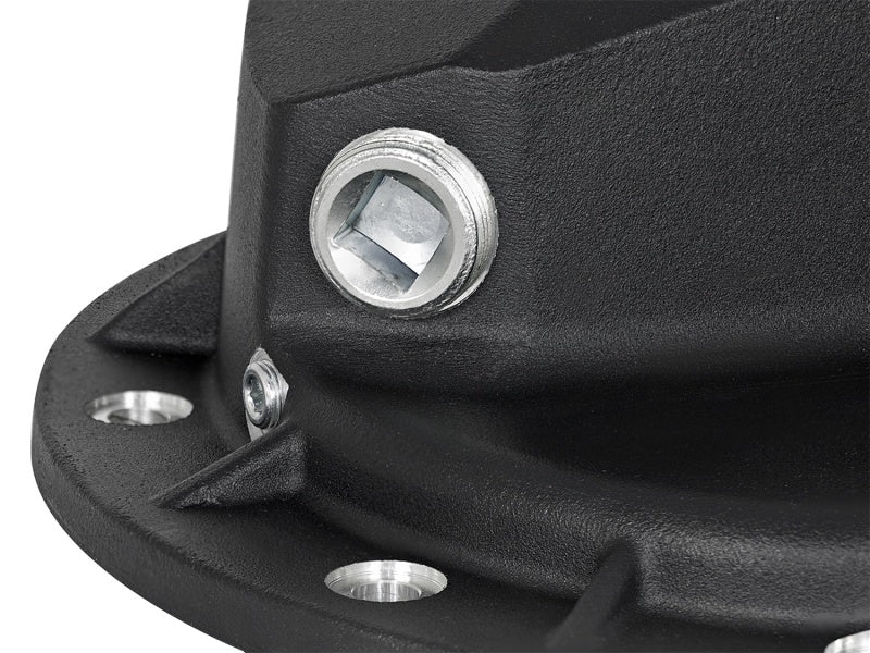 AFE Rear Differential Cover Black w/Machined Fins Nissan Titan XD 16-19 - w/Oil - Burkken Auto Parts