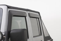 AVS 07-18 Jeep Wrangler Unlimited Ventvisor & Aeroskin Deflector Combo Kit - Matte Black - Burkken Auto Parts