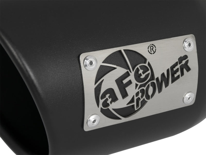 aFe MACH Force-Xp 409 SS Exhaust Tip Black (Left Side) 3in In x 4-1/2in Out x 9in L Clamp-On - Burkken Auto Parts