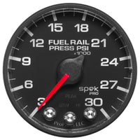 Autometer Spek-Pro Gauge Rail Press 2 1/16in 30Kpsi Stepper Motor W/Peak & Warn Blk/Blk - Burkken Auto Parts