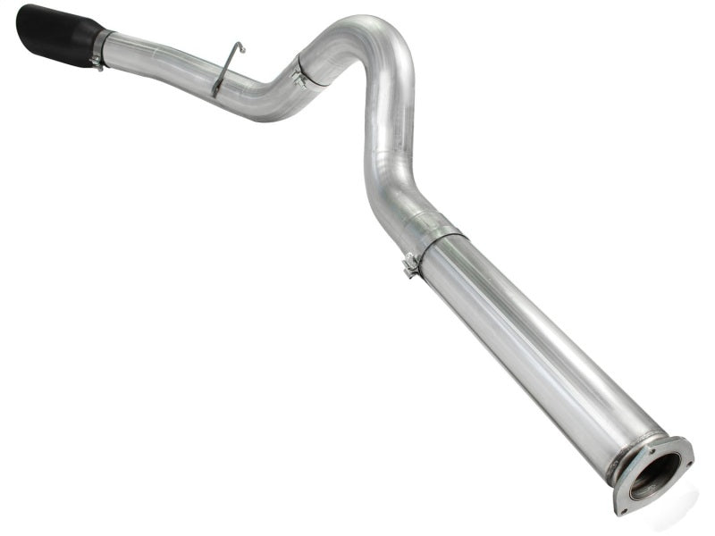 aFe Atlas 5in DPF-Back Aluminized Steel Exh Sys Ford Diesel Trucks 11-14 v8-6.7L td wrinkled blk tip - Burkken Auto Parts