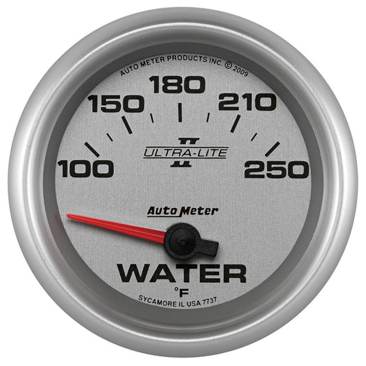 Autometer Ultra-Lite II 2 5/8in 100-250 Degree F Short Sweep Electronic Water Temperature Gauge - Burkken Auto Parts
