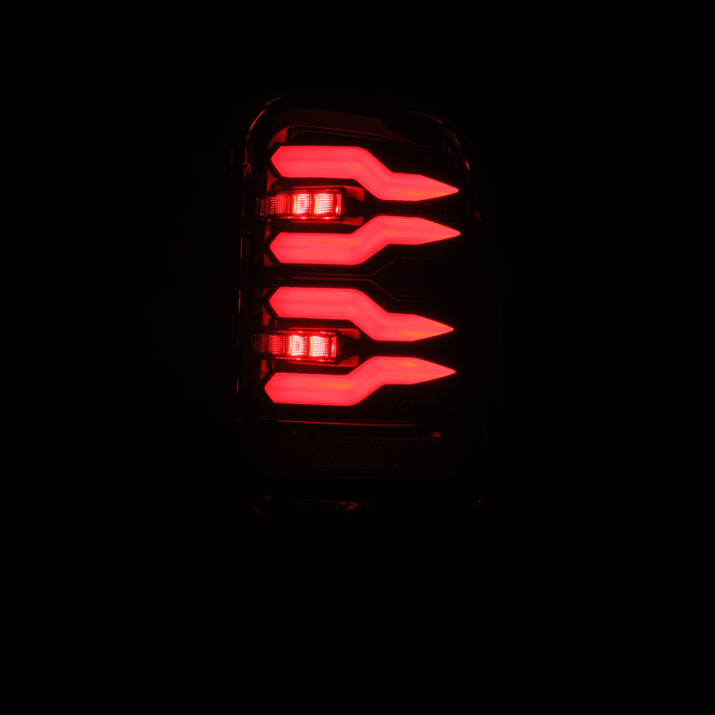 AlphaRex 94-01 Dodge Ram 1500/2500/3500 LUXX-Series LED Tail Lights - Alpha-Black - Burkken Auto Parts