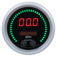 Autometer 85.7mm Black Switchable 260 MPH / 260 KM/H Speedometer Sport-Comp Elite Digital Gauge - Burkken Auto Parts