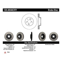 Stoptech 04-10 Acura TSX / 01-03 CL / 01-06 MDX / 05-10 Accord SEDAN Front Performance CRYO Rotor - Burkken Auto Parts