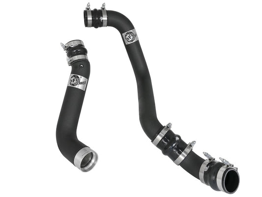aFe BladeRunner 3in/3-1/2in Black Intercooler Tubes Hot/Cold 2017 GM Diesel Trucks V8 6.6L (td) L5P - Burkken Auto Parts