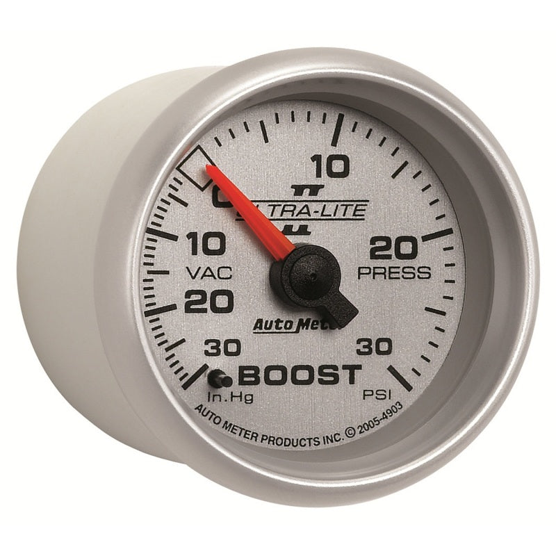Autometer Ultra-Lite II 52mm 30 PSI Mechanical Boost Gauge - Burkken Auto Parts