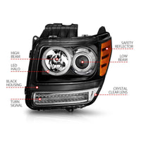 ANZO 2007-2012 Dodge Nitro Projector Headlights w/ Halo Black (CCFL) G2 - Burkken Auto Parts