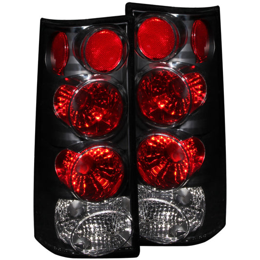 ANZO 1996-2002 GMC Savana Taillights Black - Burkken Auto Parts