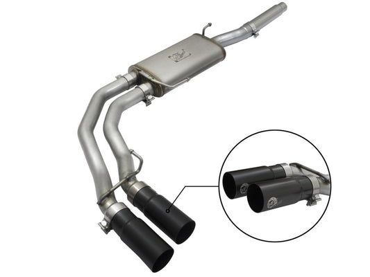 aFe Rebel Exhausts Cat-Back SS Ford F-150 04-08 V8 4.6/5.4L w/ Black Tips - Burkken Auto Parts