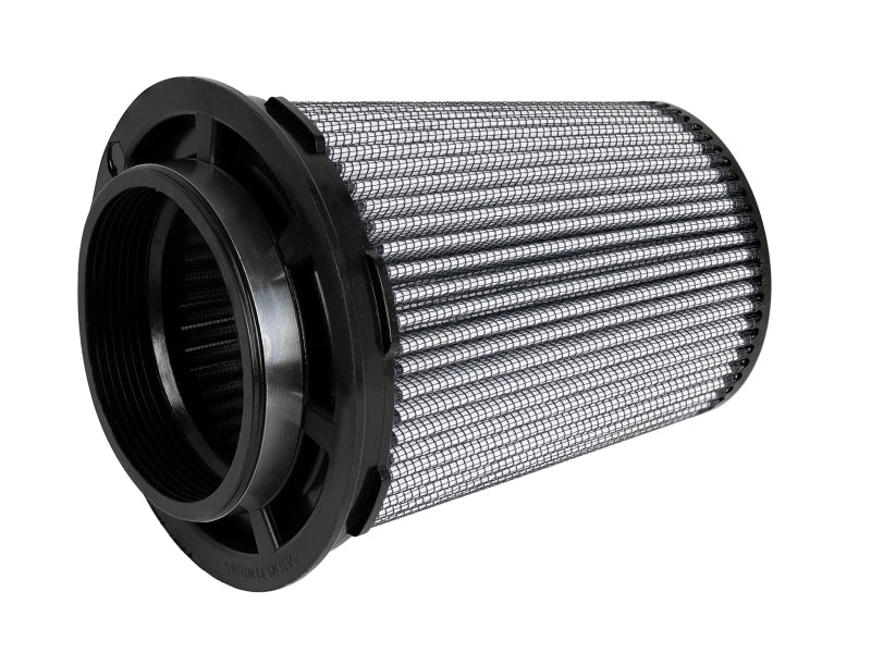 aFe MagnumFLOW Pro DRY S Replacement Air Filter 4in F x 6in B (mt2) x 4-1/2in T (Inv) x 7-1/2in H - Burkken Auto Parts