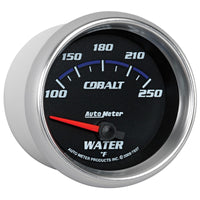 Autometer Cobalt 66mm 100-250 Degree F Electric Water Temperature Gauge - Burkken Auto Parts