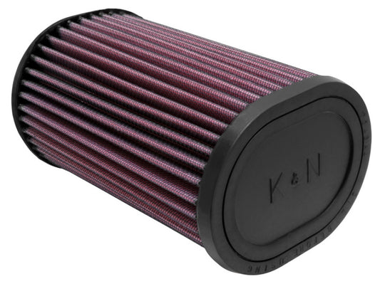K&N Filter Universal Rubber Oval Straight 4.5in OL x 3.75in OW x 7in Height 20 Degree Angle - Burkken Auto Parts