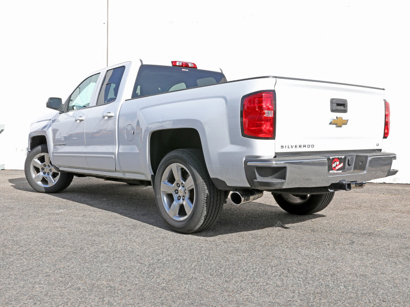 aFe Gemini XV 3in 304SS CB Exhaust w/ Cutout 14-19 GM Trucks 4.3/5.3L w/ Pol Tips - CrewCab/Extended - Burkken Auto Parts