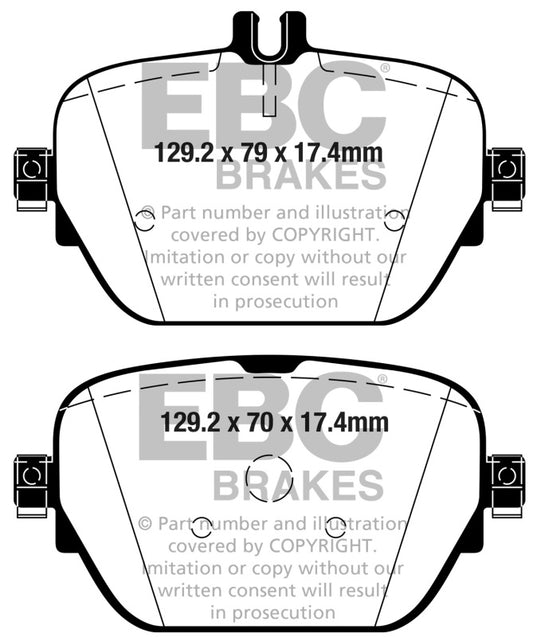 EBC 2019+ Mercedes-Benz CLS53 AMG (C257) 3.0L Turbo Redstuff Rear Brake Pads