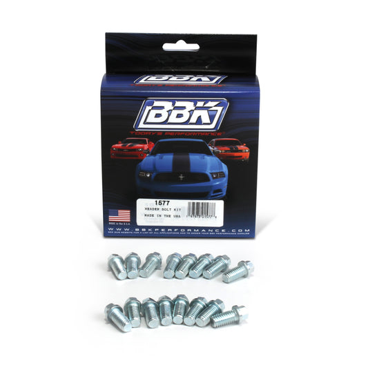 BBK Ford SBF 302 351W Exhaust Header Bolt Kit - 3/8-16 0.75in (16) - Burkken Auto Parts