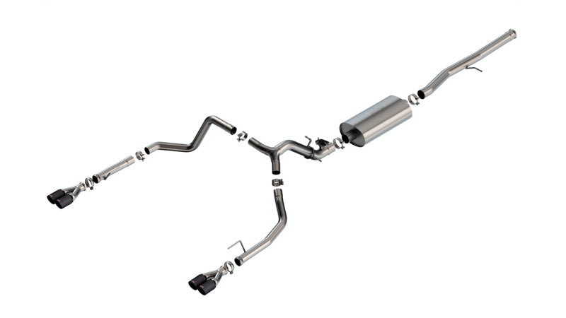 Borla 2024 Chevy Silverado 1500 6.2L V8 Touring Catback Exhaust w/ Simulator - CF Black Anodized - Burkken Auto Parts
