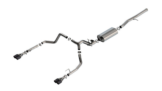 Borla 2024 Chevy Silverado 1500 6.2L V8 Touring Catback Exhaust w/ Simulator - CF Black Anodized - Burkken Auto Parts