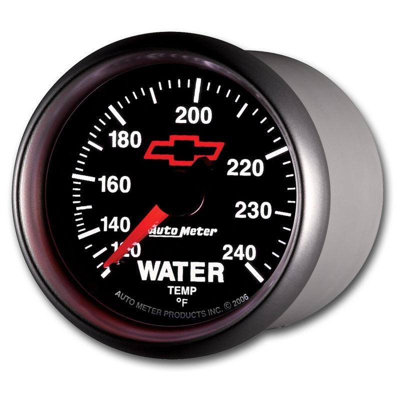 Autometer Sport-Comp II 2-1/16in 120-240 Deg Mechanical Water Temp Gauge - Bowtie Black - Burkken Auto Parts