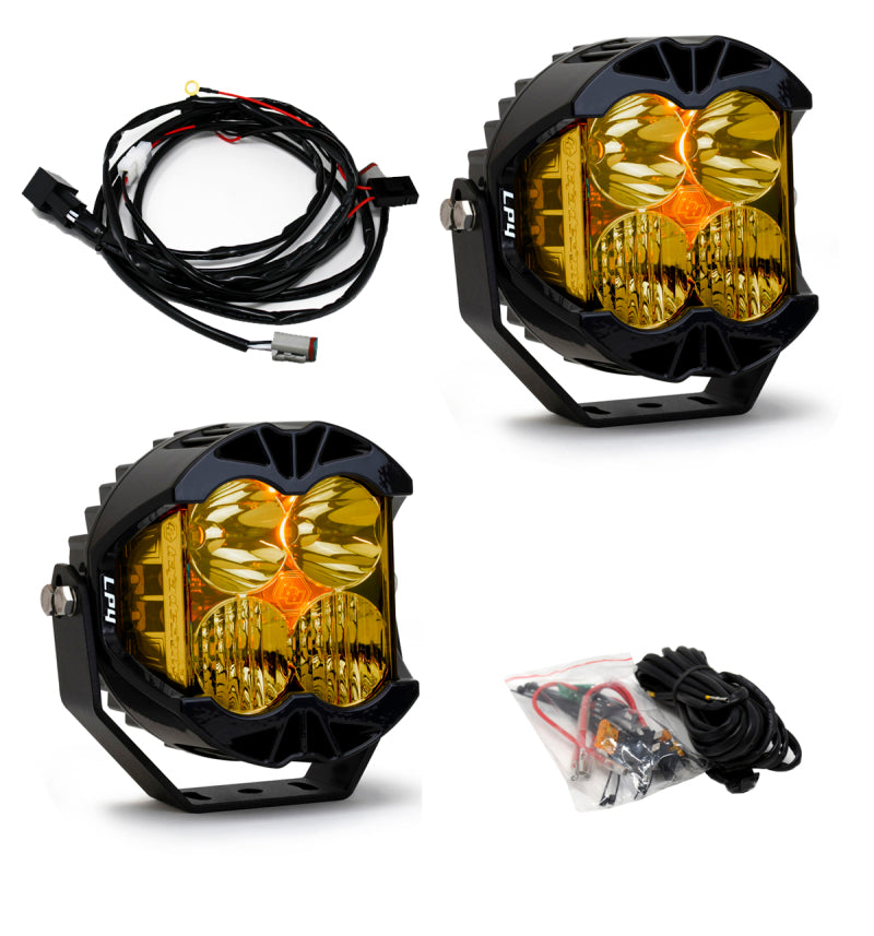 Baja Designs LP4 Pro Driving/Combo LED - Amber (Pair) - Burkken Auto Parts