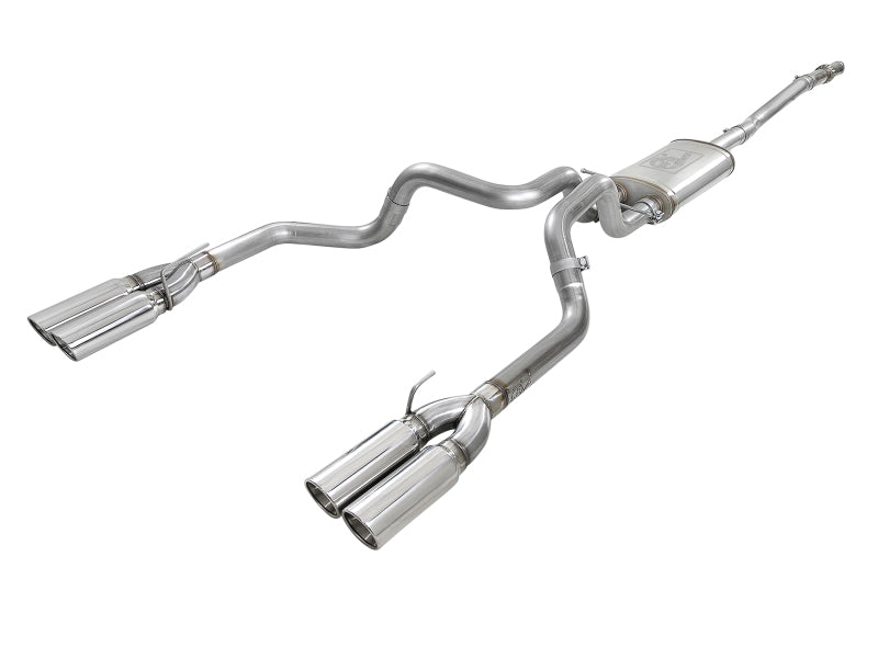 aFe Vulcan Series 3in 304SS Exhaust Cat-Back Exh w/ Pol Tips 2019 GM Silverado / Sierra 1500 V8-5.3L - Burkken Auto Parts