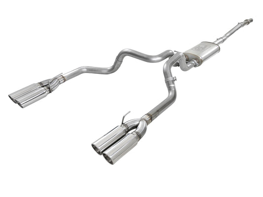 aFe Vulcan Series 3in 304SS Exhaust Cat-Back Exh w/ Pol Tips 2019 GM Silverado / Sierra 1500 V8-5.3L - Burkken Auto Parts