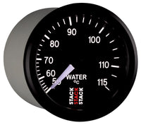 Autometer Stack Instruments 52mm 50-115 Celsius 3/8 BSPT (M) Mechanical Water Temp Gauge - Black - Burkken Auto Parts