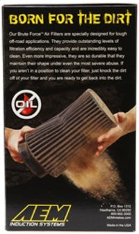 AEM Dryflow Conical Air Filter 2.75in Flange ID / 6in Base OD / 5.125in Top OD / 9.125in Height - Burkken Auto Parts
