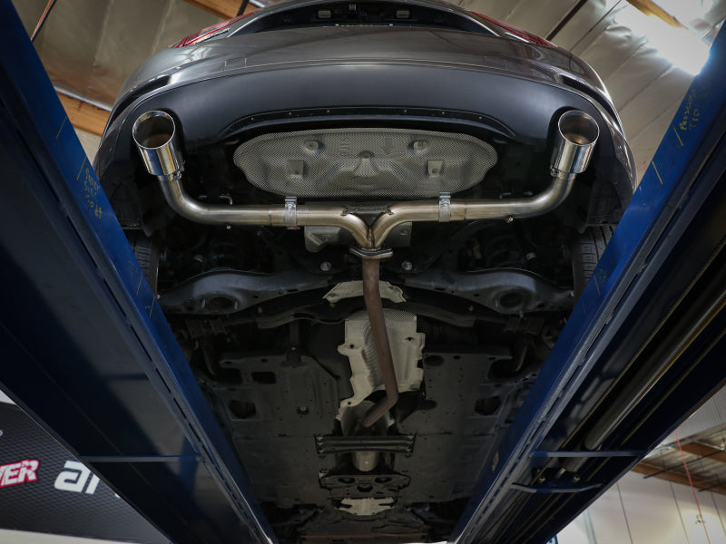 aFe Takeda 2-1/2in 304 SS Axle-Back Exhaust w/ Carbon Fiber Tips 14-18 Mazda 3 L4 2.0L/2.5L - Burkken Auto Parts