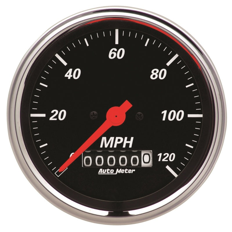Autometer Designer Black 3-3/8in Electrical 120MPH Speedometer w/ Wheel Odometer - Burkken Auto Parts