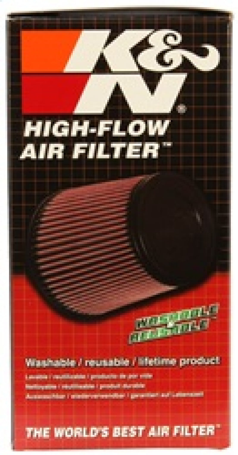 K&N Filter Universal Rubber Round Straight Filter 20 Deg Angled 2-7/16in Flange 3-3/4in OD 5in H - Burkken Auto Parts