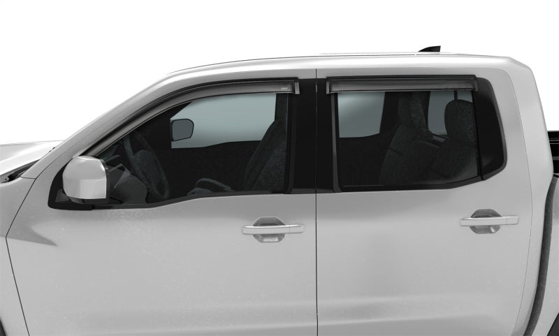 AVS 2022 Nissan Frontier (Crewcab Pickup) Ventvisor Outside Mount Window Deflectors 4pc - Smoke - Burkken Auto Parts