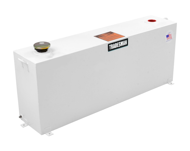 Tradesman Steel Rectangular Liquid Storage Tank (Full Size) - White - Burkken Auto Parts