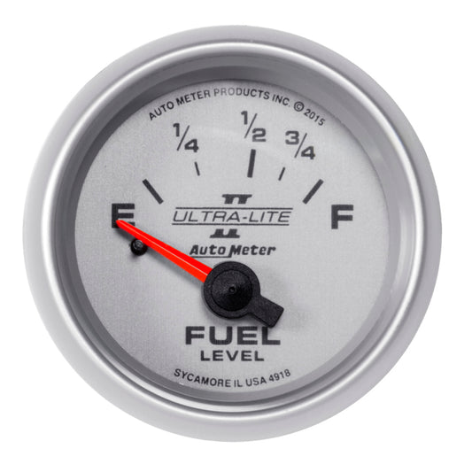 Autometer Ultra-Lite II Gauge Fuel Level 2 1/16in 16e To 158f Elec Ultra-Lite II - Burkken Auto Parts