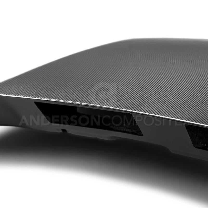 Anderson Composites 2018 Ford Mustang Double Sided Type-CJ 4in Carbon Fiber Cowl Hood - Burkken Auto Parts