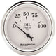 Auto Meter 2-1/16in 100PSI Electronic Oil Pressure Old Tyme White Gauge - Burkken Auto Parts