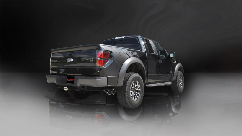 Corsa 2011-2014 Ford F-150 Raptor 6.2L V8 145in Wheelbase Polished Xtreme Cat-Back Exhaust - Burkken Auto Parts