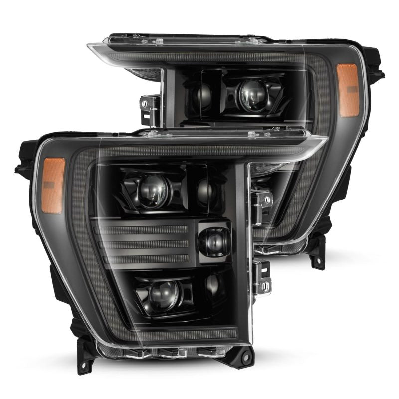 AlphaRex 21-22 Ford F150 PRO-Series Projector headlights Alpha-Black w/Activ Light/Seq Signal - Burkken Auto Parts