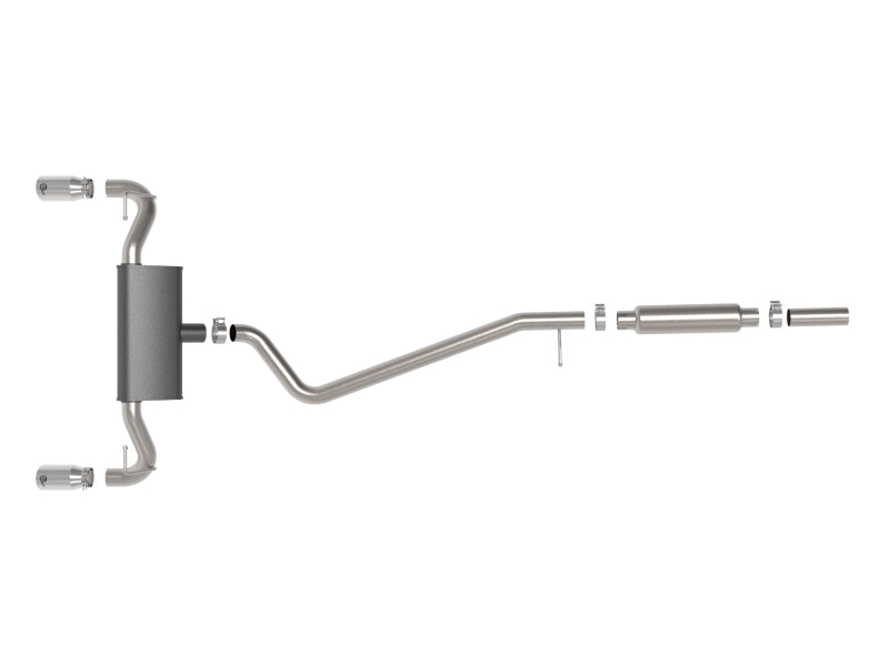aFe Ford Bronco Sport 21-22 L3-1.5L (t)/L4-2.0L (t) Vulcan Cat-Back Exhaust System-Polished Tips - Burkken Auto Parts